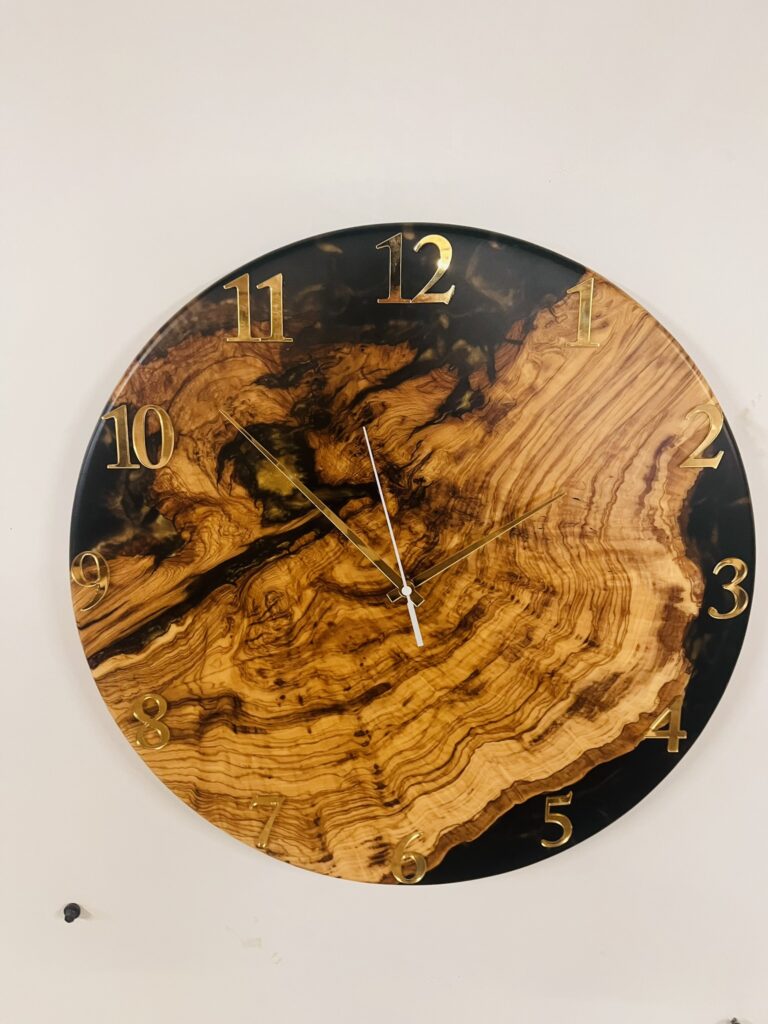 Zegar ścienny z żywicą epoksydową (50cm)